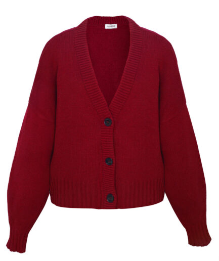 Gilet en cachemire grosse maille · Bordeaux